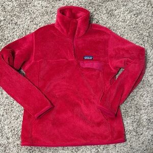 Women's Red Fleece Patagonia Sweater M